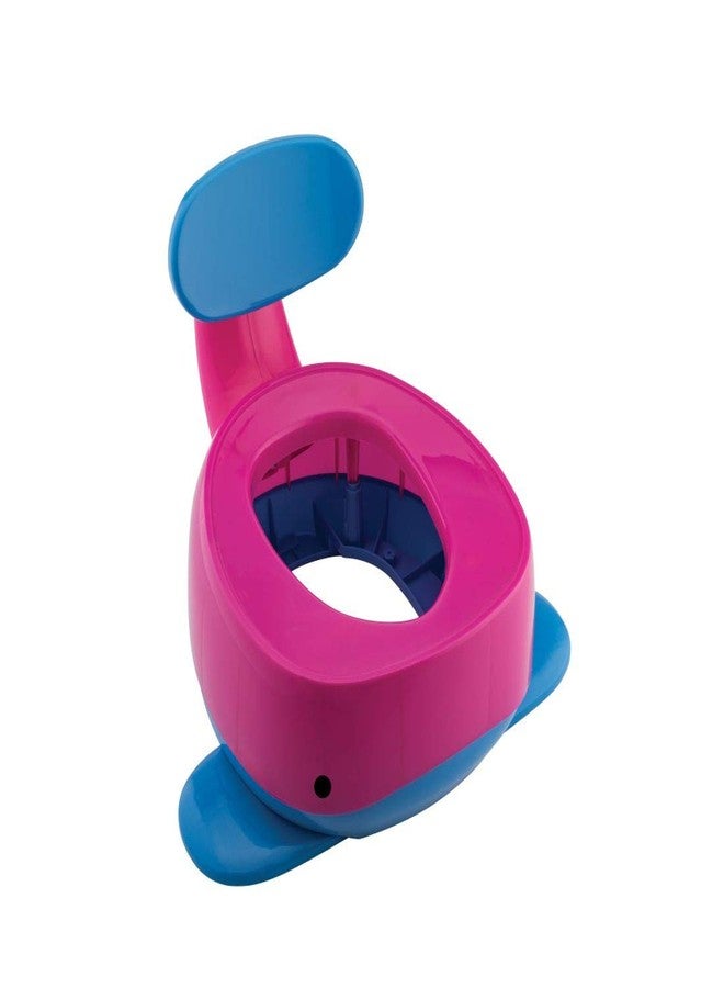 Nabhya Whale Potty Seat Toilet Training Chair Potty Seat With Closing Lid & Removable Waste Container And Backrest Support Small Size (For 6-18 Month)(Pink) - Image 2