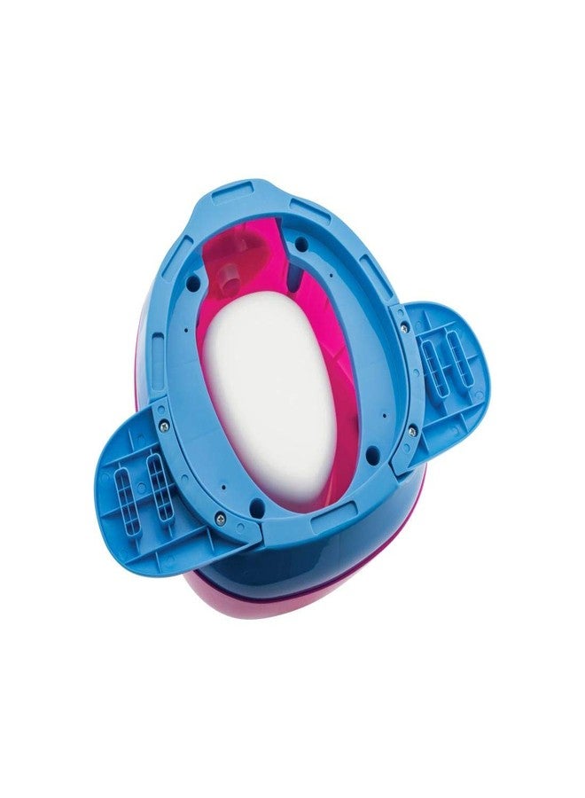 Nabhya Whale Potty Seat Toilet Training Chair Potty Seat With Closing Lid & Removable Waste Container And Backrest Support Small Size (For 6-18 Month)(Pink) - Image 3