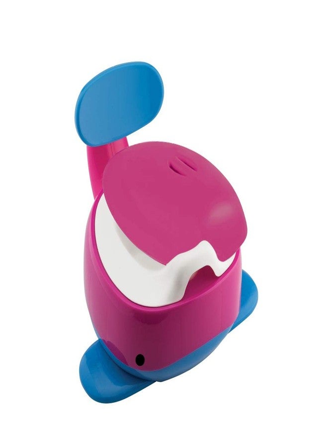Nabhya Whale Potty Seat Toilet Training Chair Potty Seat With Closing Lid & Removable Waste Container And Backrest Support Small Size (For 6-18 Month)(Pink) - Image 1