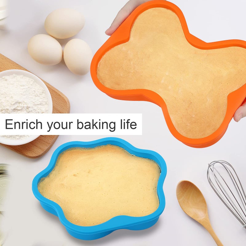 wooyaya 2Pcs Silicone Dog Birthday Cake Pans, Bone Shape, 8 Inch - Image 4