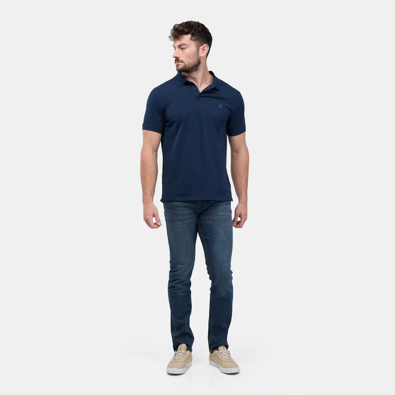 Timberland Blue Men's Millers River Stretch Polo Shirt for Men | Best Price UAE