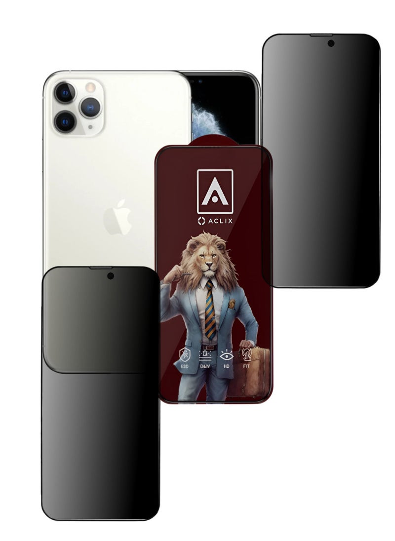 ACLIX 2 Pieces Antistatic ESD Dustproof Premium Quality High Definition Tempered Glass Screen Protector Designed For  iPhone 11 Pro - Image 1