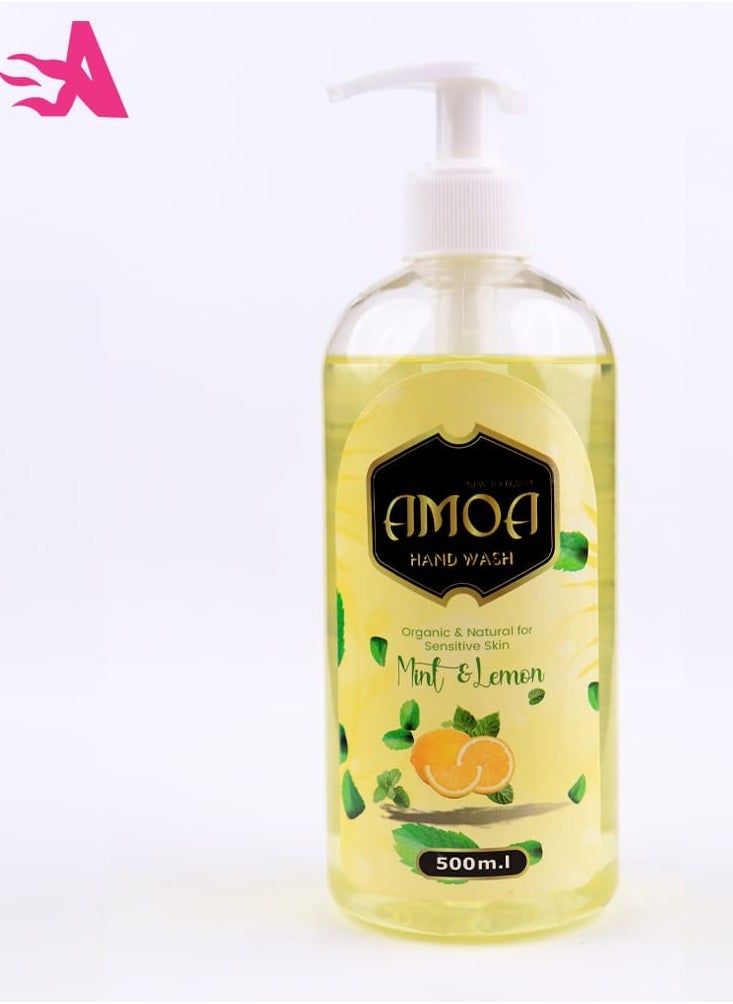 Amoa - AMOA Hand Wash Mint & Lemon 500ml. - Image 1