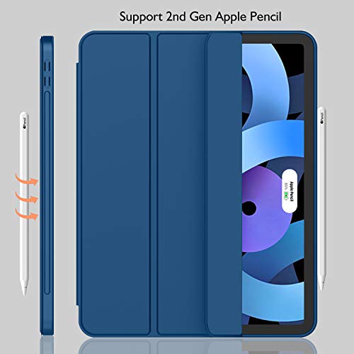 iMieet iPad Air 11 Inch Case M3(2025) / M2 (2024), iPad Air 5th/4th Generation Case 2022/2020 10.9 Inch with Pencil Holder,Trifold Stand Smart Case with Soft TPU Back(Navy Blue) - Image 3