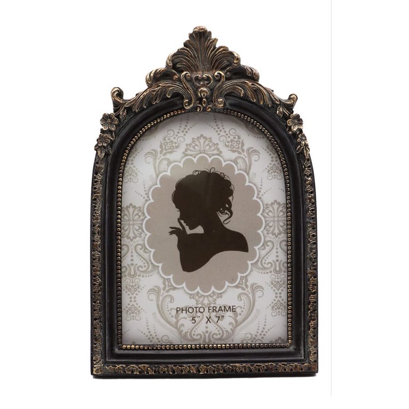 CISOO Vintage 5x7 Picture Frame Antique Photo Frame Table Top Display and Wall Hanging Retro Home Decor Ornate Photo Gallary Art Black and Gold