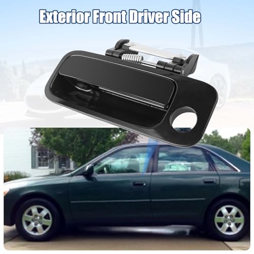 NPAUTO Front Driver Side Door Handle Exterior Replacement for 2000 2001 2002 2003 2004 Toyota Avalon, Black, 80846 - Image 2