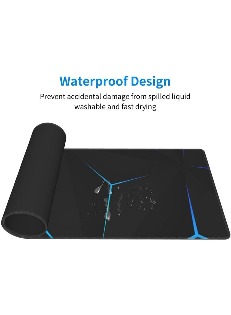 Gaming Laptop Mouse Pad Gaming Mouse Pad Big Desk Pads PC Keyboard Non-Slip 800 * 300 * 3mm Thicker Supper Rubber Table Mat Mouse Pads Edges Design for mouse and keyboard,gaming home and working office - Image 2