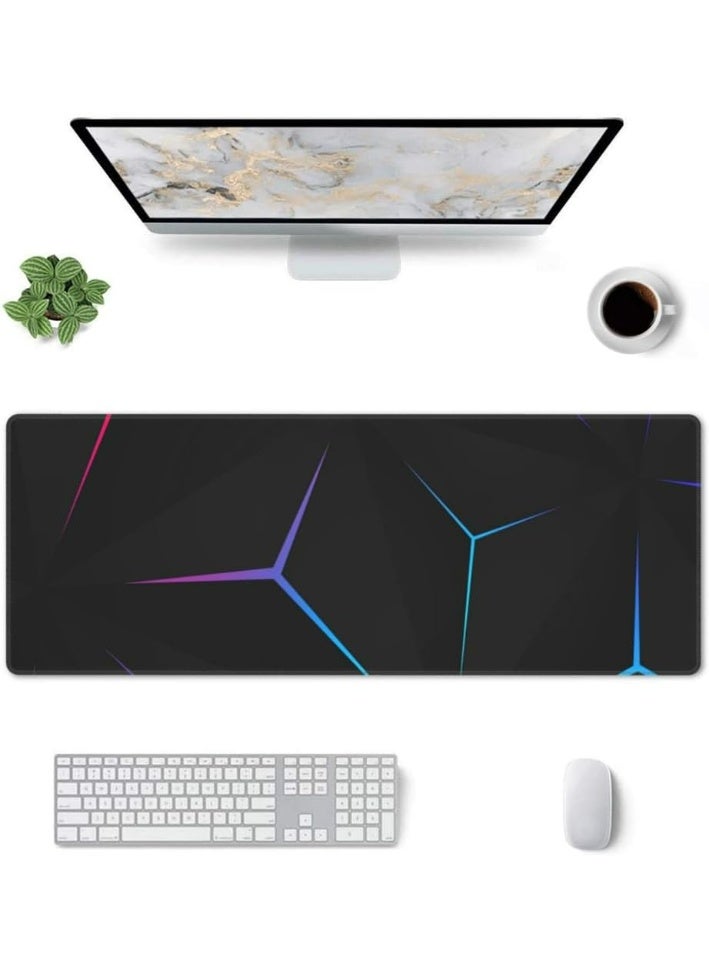 Gaming Laptop Mouse Pad Gaming Mouse Pad Big Desk Pads PC Keyboard Non-Slip 800 * 300 * 3mm Thicker Supper Rubber Table Mat Mouse Pads Edges Design for mouse and keyboard,gaming home and working office - Image 3