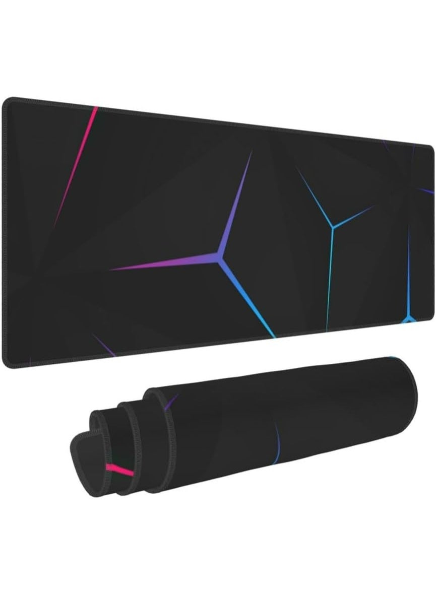 Gaming Laptop Mouse Pad Gaming Mouse Pad Big Desk Pads PC Keyboard Non-Slip 800 * 300 * 3mm Thicker Supper Rubber Table Mat Mouse Pads Edges Design for mouse and keyboard,gaming home and working office