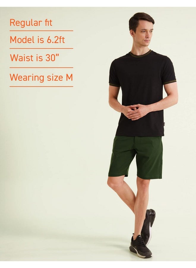 DaMENSCH DAMENSCH Men's Regular Shorts (Dam-FSHT-RLN-XL_Green_XL)  - Image 3