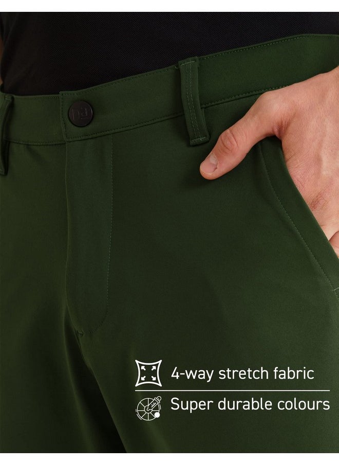 DaMENSCH DAMENSCH Men's Regular Shorts (Dam-FSHT-RLN-XL_Green_XL)  - Image 2