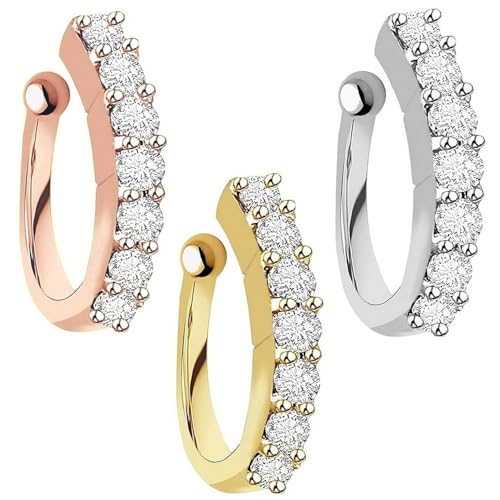 VAMA FASHIONS Clip on Nose rings without Piercing Pressing Press Type Combo Nose Pin Stud for Women & Girls (Clip On Pressing Nose ring) - Image 1