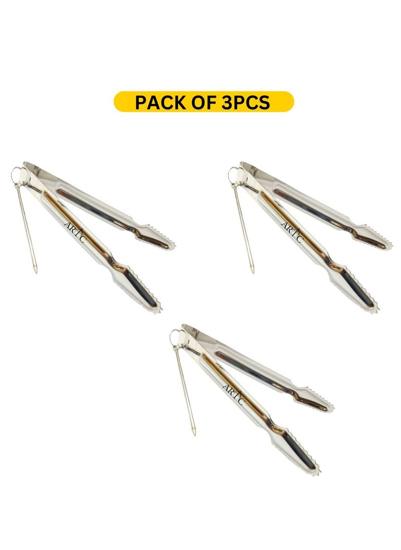 ARTC ARTC Stainless Steel Mini Ice And Charcoal Tong For Restaurants, BBQ, Outdoors, Camping And Home use  - Image 3