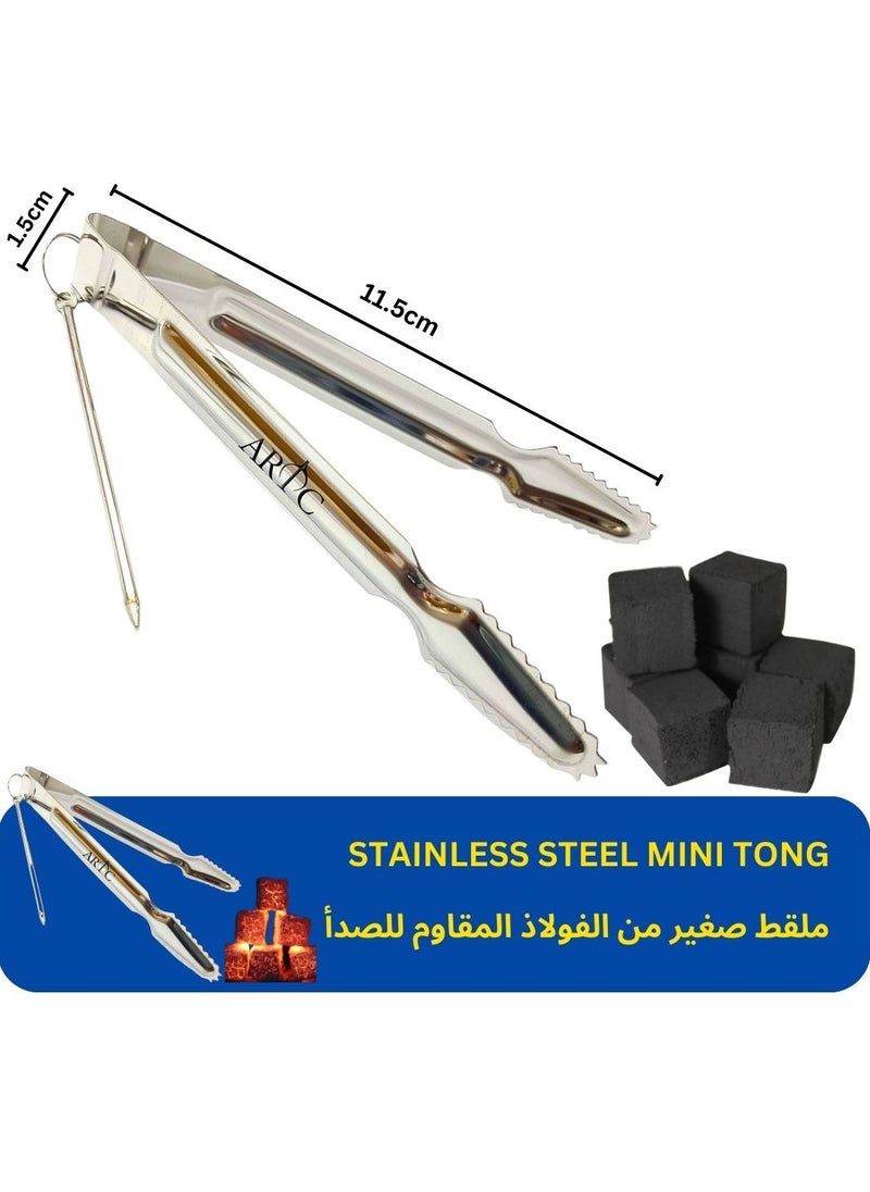 ARTC ARTC Stainless Steel Mini Ice And Charcoal Tong For Restaurants, BBQ, Outdoors, Camping And Home use  - Image 1