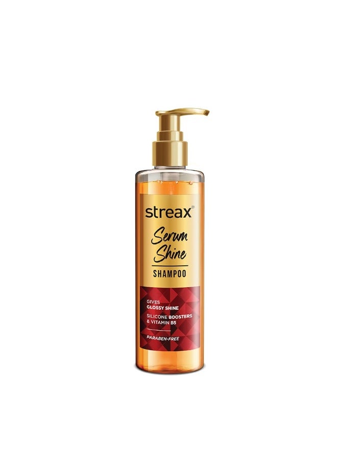 Streax Serum Shine Shampoo, 490ml |Shampoo for Frizzy and Dry Hair |Mildy everyday |for Women & Men,Paraben-Free with Silicon Boosters & Vit B5 | For Smooth & Shiny Hair - Image 1