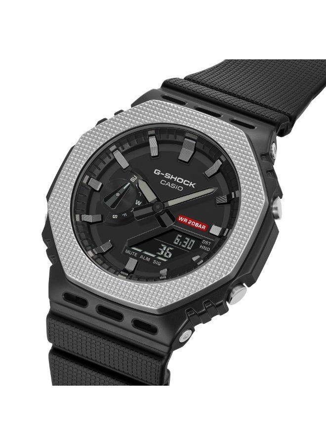 Casio G-Shock GM-2100BM-1A Analog Digital Men's Watch Black Ion Plated Bezel 200M Water Resistant - Image 2