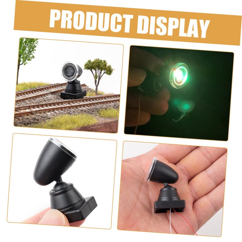 Mini Train Model Signal Lamps Set Of 4 Tabletop Spotlight Decor For DIY Layouts - Image 5