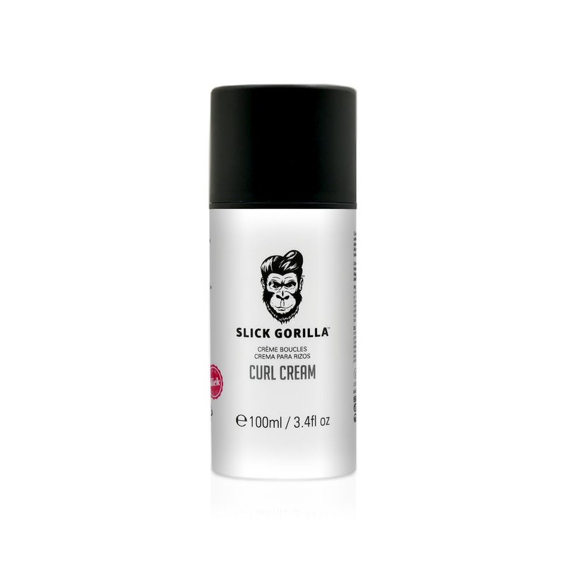 Slick Gorilla Curl Cream for Men 338 Fl Oz 100 ml Paraben Free Moisturizing Styler Lightweight Hold for Wavy Curly Hair Frizz Control Curl Enhancer NonGreasy For Daily Use