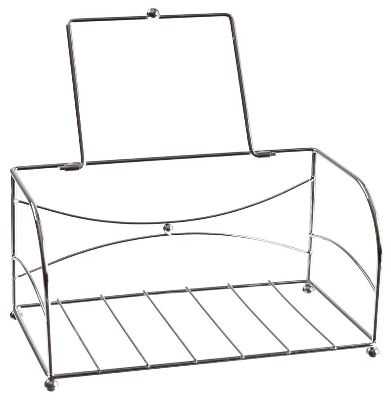 Hoffmaster BSK2101 Chrome Guest Towel Holder, 9-1/4" Length x 5" Width x 4-3/4" Height - Image 3