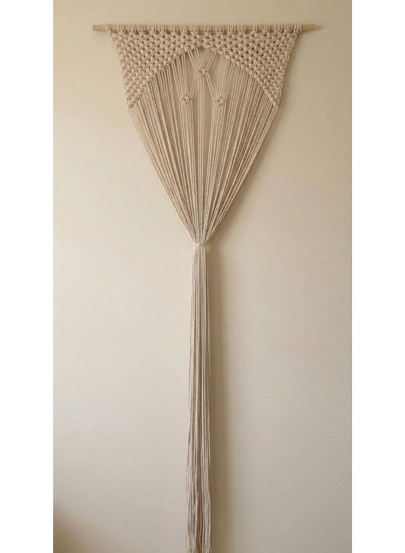 Handmade macrame curtain, 2 meters and 15 cm, width: 1 meter