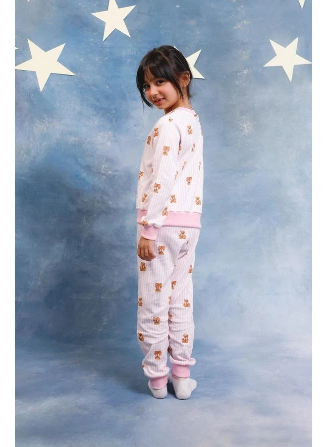 Perendi Girl's 100% Cotton Pajama Set.