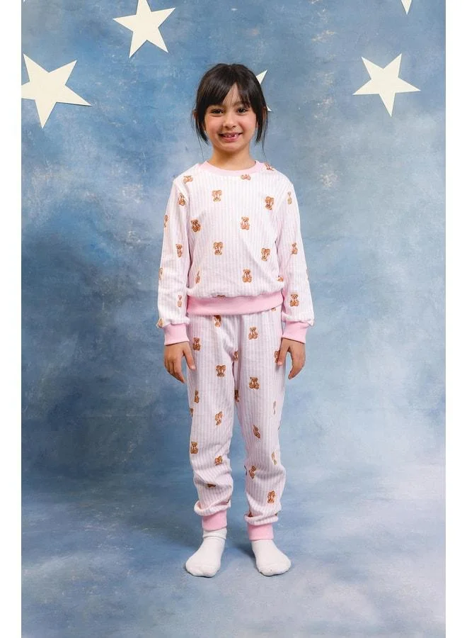 Perendi Girl's 100% Cotton Pajama Set.