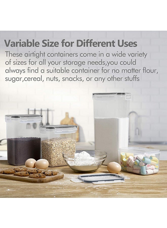 JCB CHIC 4 Pack Extra Large Airtight Food Storage Containers with Lids (460ml), BPA Free Plastic Dry Food Canisters For Cereal, Flour,Sugar, Kitchen Pantry Organization and Storage - Image 5
