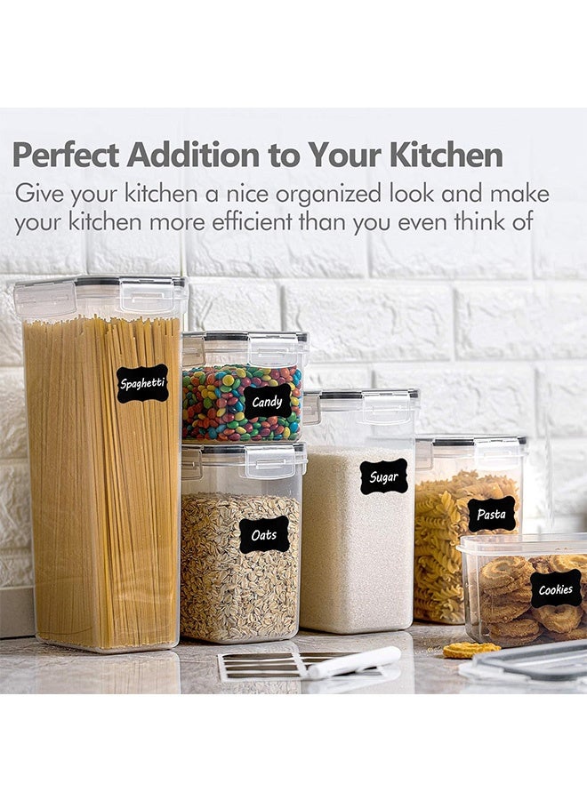 JCB CHIC 4 Pack Extra Large Airtight Food Storage Containers with Lids (460ml), BPA Free Plastic Dry Food Canisters For Cereal, Flour,Sugar, Kitchen Pantry Organization and Storage - Image 4