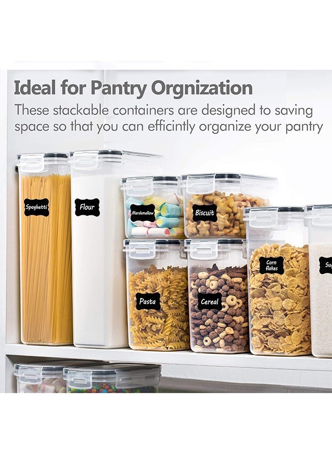 JCB CHIC 4 Pack Extra Large Airtight Food Storage Containers with Lids (460ml), BPA Free Plastic Dry Food Canisters For Cereal, Flour,Sugar, Kitchen Pantry Organization and Storage - Image 3