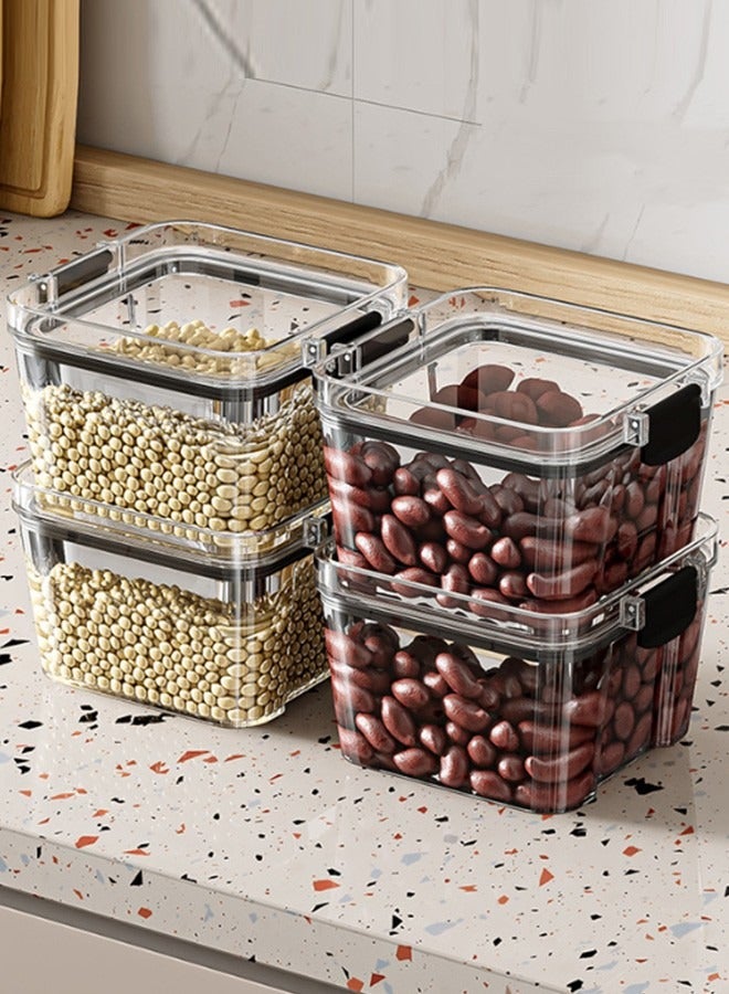 JCB CHIC 4 Pack Extra Large Airtight Food Storage Containers with Lids (460ml), BPA Free Plastic Dry Food Canisters For Cereal, Flour,Sugar, Kitchen Pantry Organization and Storage - Image 1