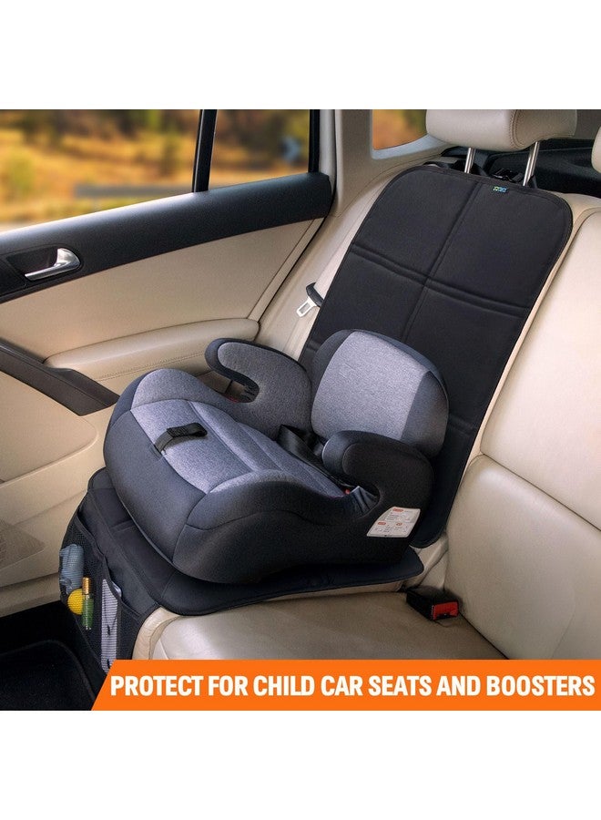 JOYSKY Car Seat Protector 2 Pack, Waterproof Carseat Protector with Thickest Padding and Non-Slip Backing, Car Seat Cover for Under Child Carseat, Protect Your Vehicle Leather Interior - Image 3