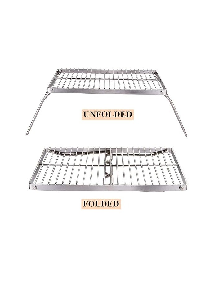 ALGhafa, stainless steel fire chair, for barbecue, trips and camping, Medium size - Image 2