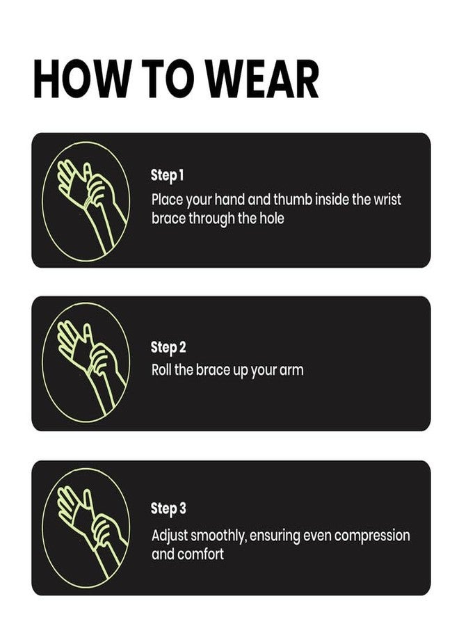 ACTIFIT Wrist Support Brace for Men and Women, Compression Wrap for Pain Relief, Sprains, Carpal Tunnel, Adjustable and Breathable Strap, Multicolor, M Size, Pack of 1 - Image 5