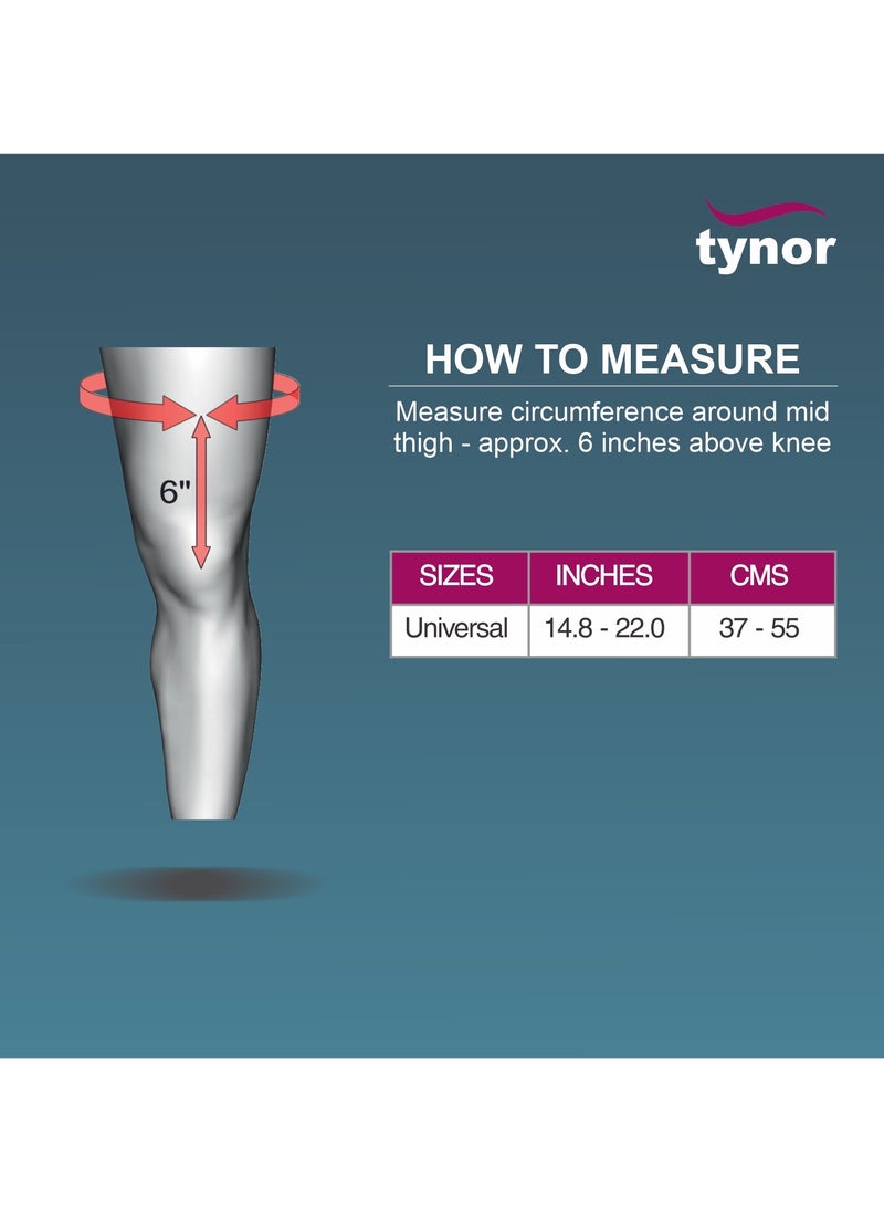Tynor - Knee Brace controls and restricts degree of flexion of the knee joint through a multi-point fixation system to allow a range of motion or immobilization to the knee - Image 1