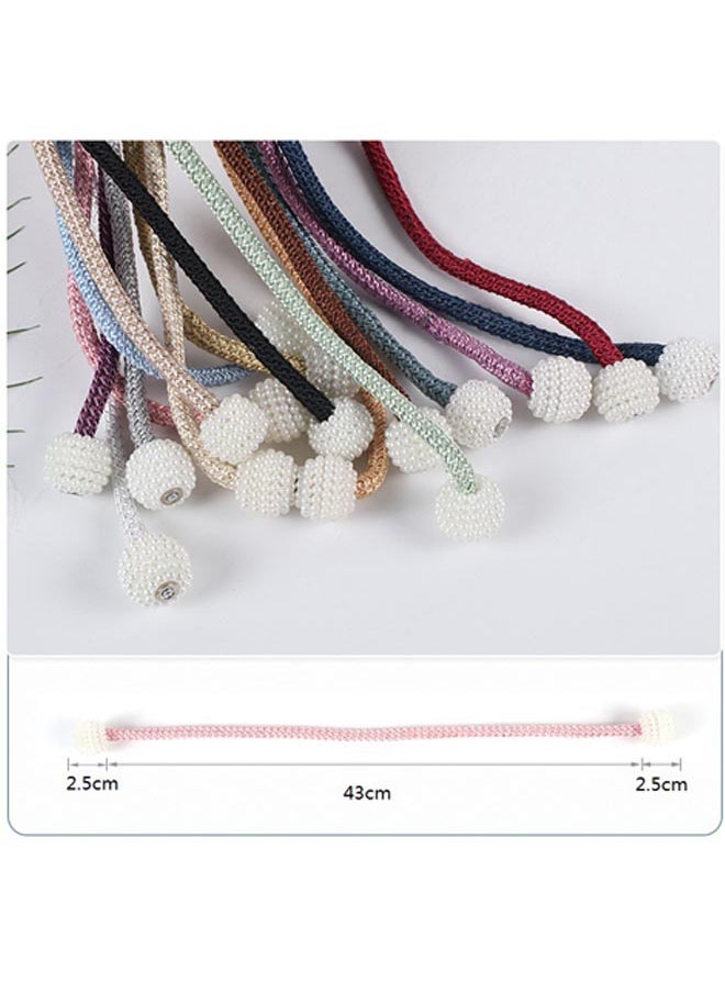 بي سيستر - One pair Non-punchable Bunching Curtains Pearl Strap Curtain Magnet Buckle - Image 1