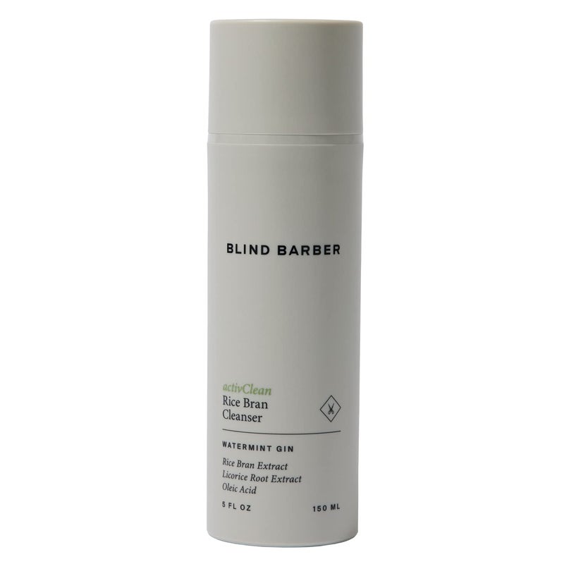 Blind Barber activClean Rice Bran Daily Face Cleanser for Men Hydrating Foaming Facial Cleanser with Rice Bran Extract Oleic Acid 5oz 150ml