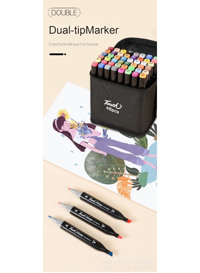 Touch 48-Color Marker Set - Unlimited Creativity for Kids' Coloring - Image 4