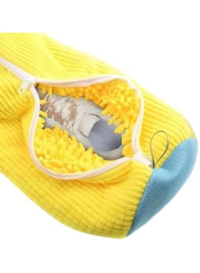 Shoe Washing Machine Bag - Suitable for washing machines, perfect size for two people, high-quality material for cleaning and protection. Color (Yellow) AR - Image 2