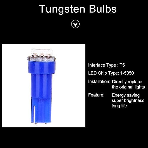 cciyu 10pcs T5 74 17 37 58 85 LED Light Bulbs Instrument Panel Dashboard Light Bulbs,Ice Blue - Image 3