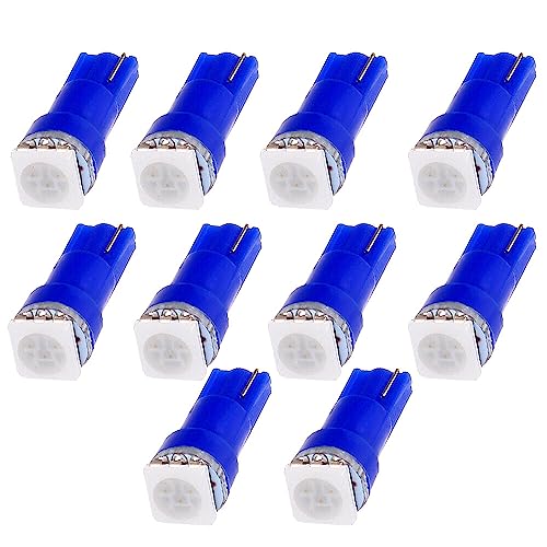 cciyu 10pcs T5 74 17 37 58 85 LED Light Bulbs Instrument Panel Dashboard Light Bulbs,Ice Blue - Image 1