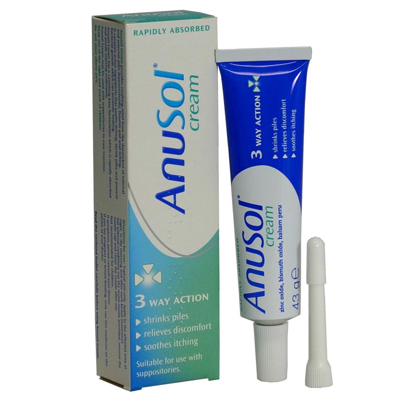 Anusol 43g SOY Cream Whole Body Skin Moisturizer for All Skin Types Damage Control Pore Treatment 151 oz
