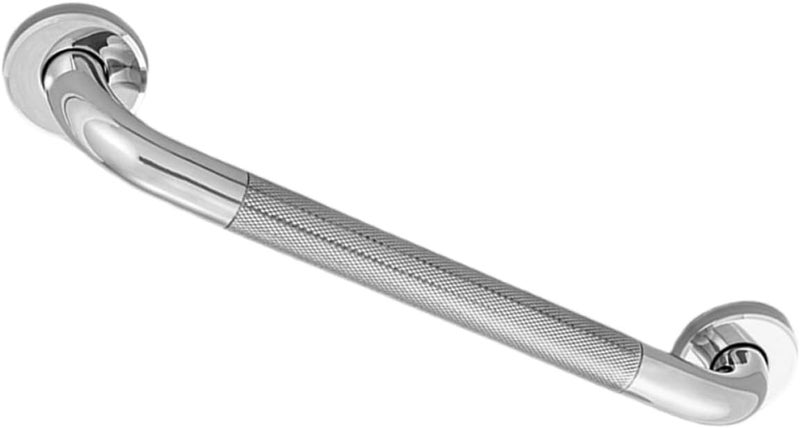 Uonlytech Stainless Steel 40cm Knurled Non-Slip Grab Bar Handrail for Bathtubs and Showers, Safety Handrail for Elderly Bathroom Support, 1pcs Accessible Bath Rail - Image 1