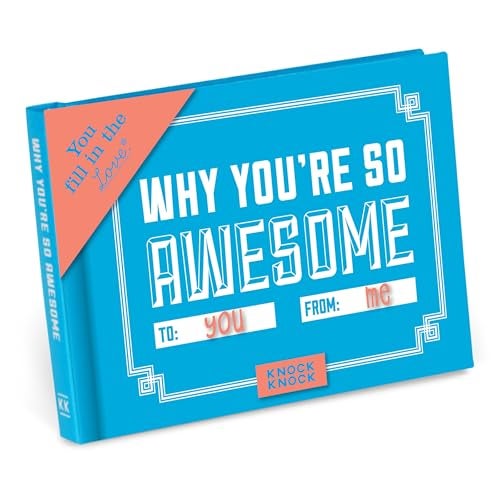 Knock Knock Why You're So Awesome Fill in the Love Fill-in-the-Blank Book Gift Journal, 4.5 x 3.25-inches - Image 1