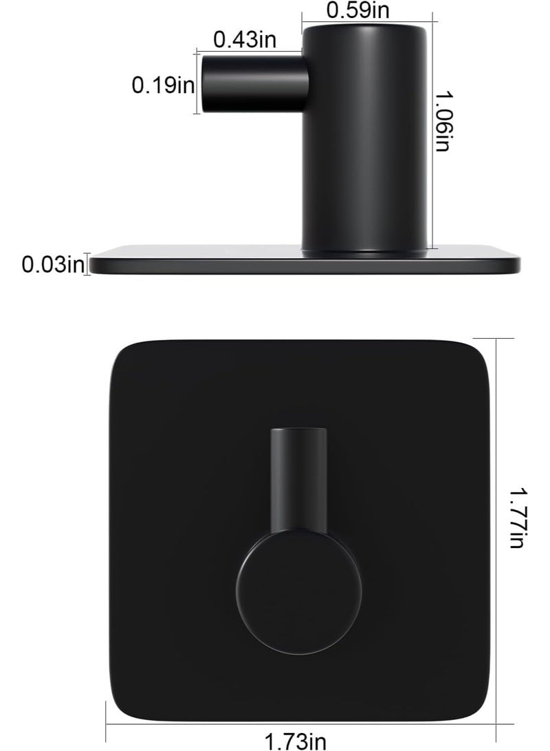 تراسل خطافات لاصقة، خطافات استحمام من الفولاذ المقاوم للصدأ SUS304، خطافات استحمام من الفولاذ المقاوم للصدأ SUS304، خطافات حائط مضادة للانزلاق شديدة التحمل، خطافات تعليق للمناشف، الجلباب، المعاطف، المفاتيح - مطبخ الحمام المنزلي - 4 عبوات - Image 2