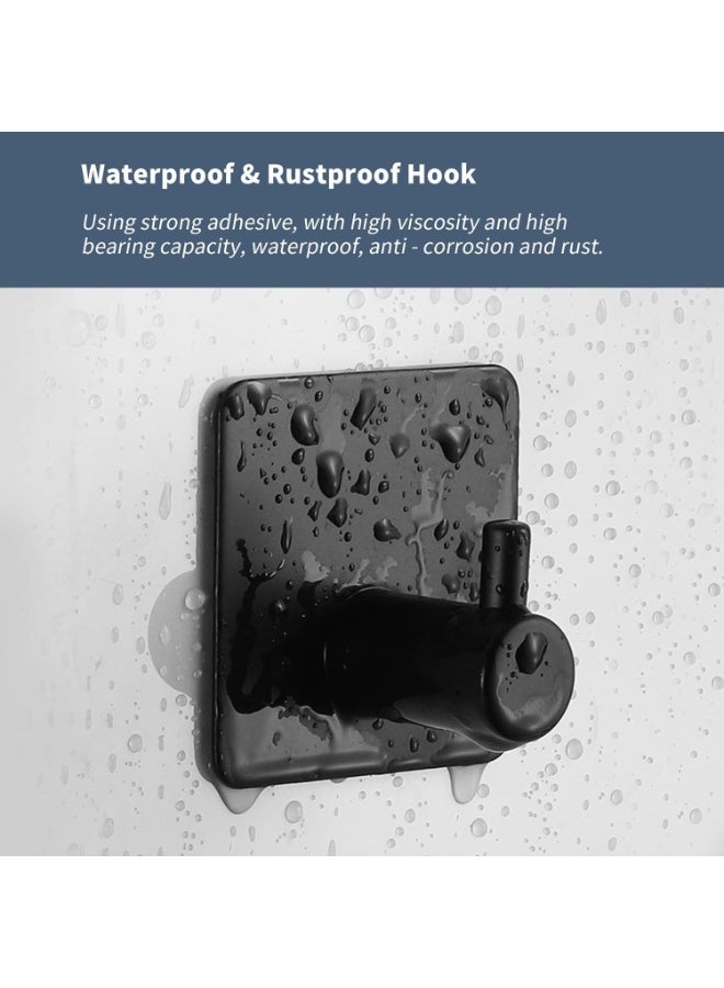 تراسل خطافات لاصقة، خطافات استحمام من الفولاذ المقاوم للصدأ SUS304، خطافات استحمام من الفولاذ المقاوم للصدأ SUS304، خطافات حائط مضادة للانزلاق شديدة التحمل، خطافات تعليق للمناشف، الجلباب، المعاطف، المفاتيح - مطبخ الحمام المنزلي - 4 عبوات - Image 5