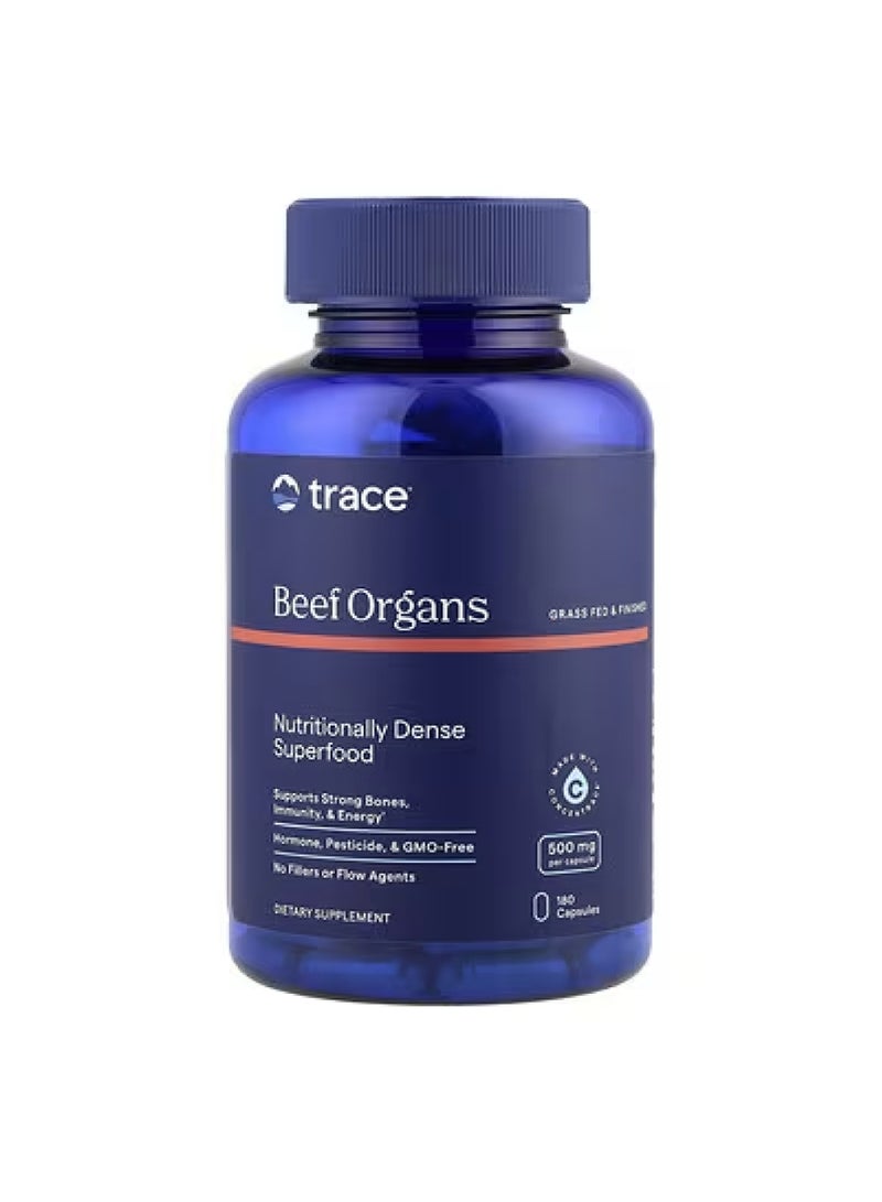 Trace Minerals Trace, Beef Organs, 180 Capsules