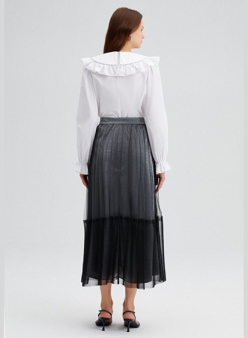 Touche تنورة تول مطوية - Image 5