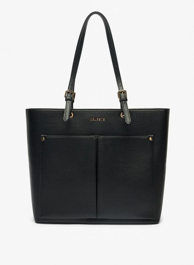 Solid School Tote Bag With Zip Closure And Double Handle - 13x40.5x30 CM