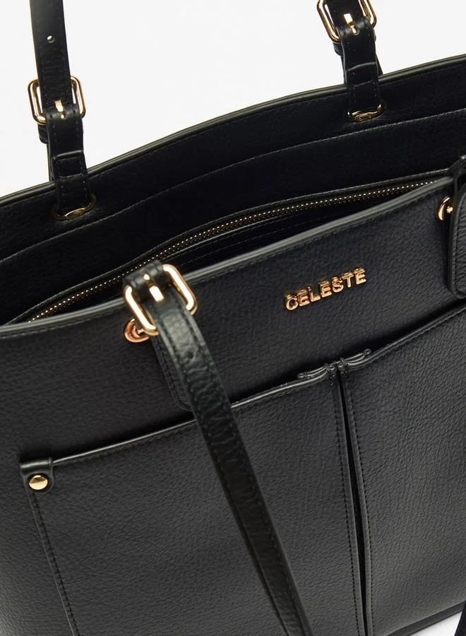 Celeste  Solid School Tote Bag With Zip Closure And Double Handle - 13x40.5x30 CM for Women | Best Price UAE