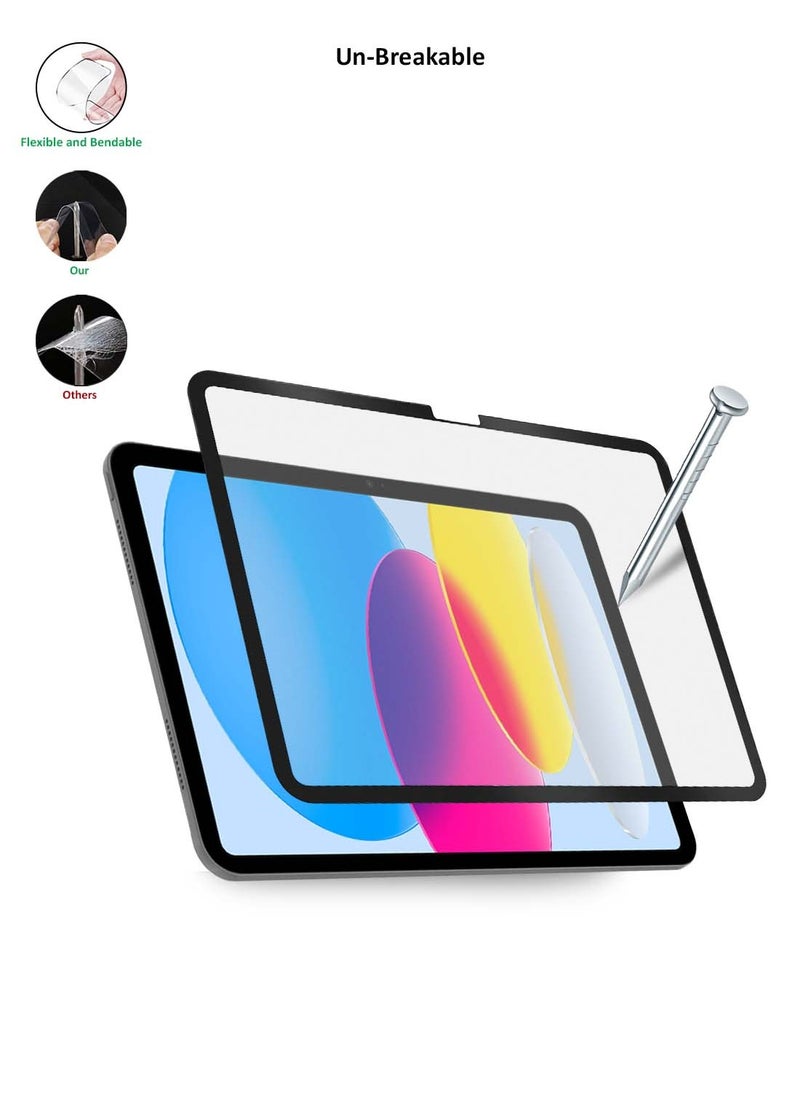 Wtech Apple iPad 2025 (11th Generation) A16 10.9 inch Nano Ceramic Full Glue Full Cover Matte Flexible Screen Protector (TSCNMN) - Clear/Black  - Image 5